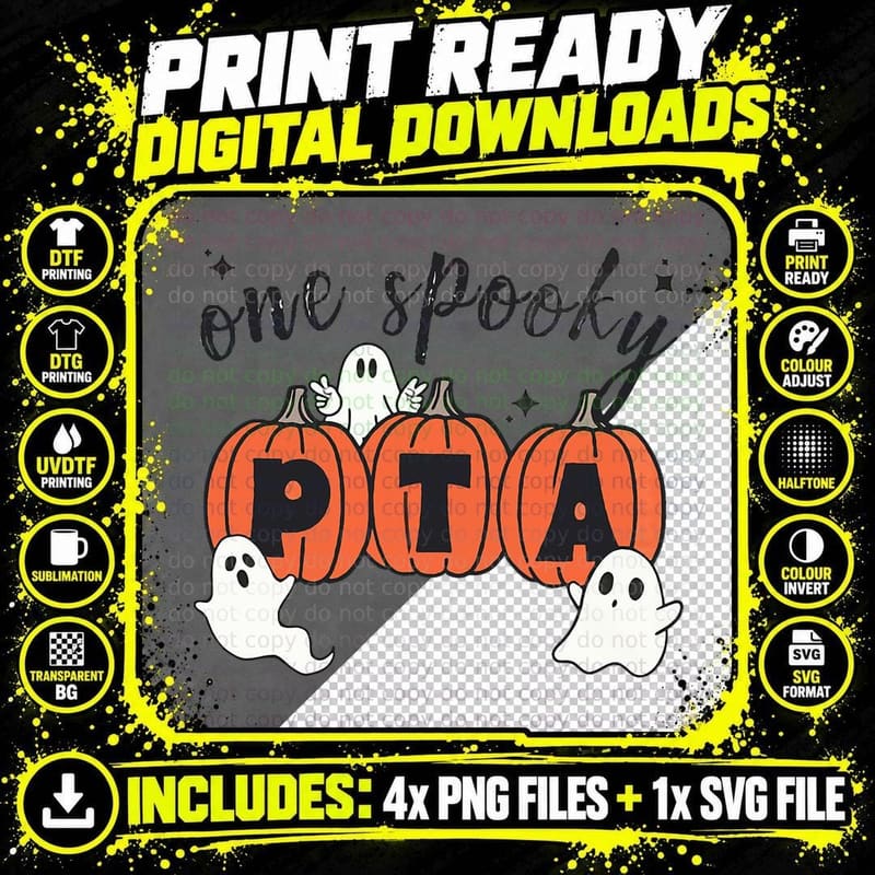 One Spooky PTA Halloween Pumpkins Physical Therapy Png SVG Digital Bundle
