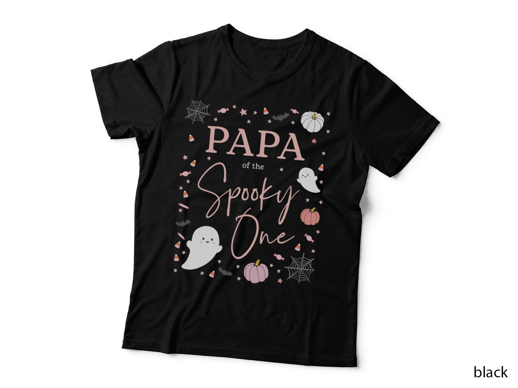 Papa of the Spooky One Girl First Birthday Pink Halloween T-Shirt