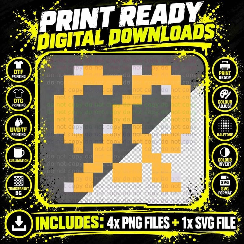 Pixel Pretzel 80s Video Game Easy Halloween Group Png SVG Digital Bundle