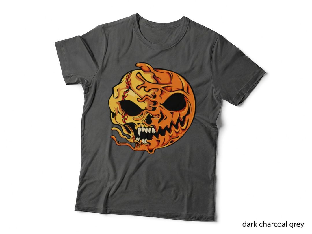 Pumpkin Softball Lazy Halloween Costume Scary Sports Lover T-Shirt