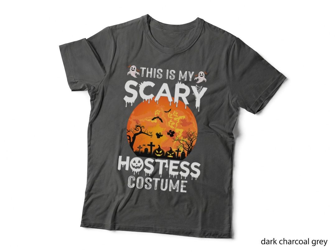 Pumpkin This Is My Scary Hostess Halloween Costume T-Shirt
