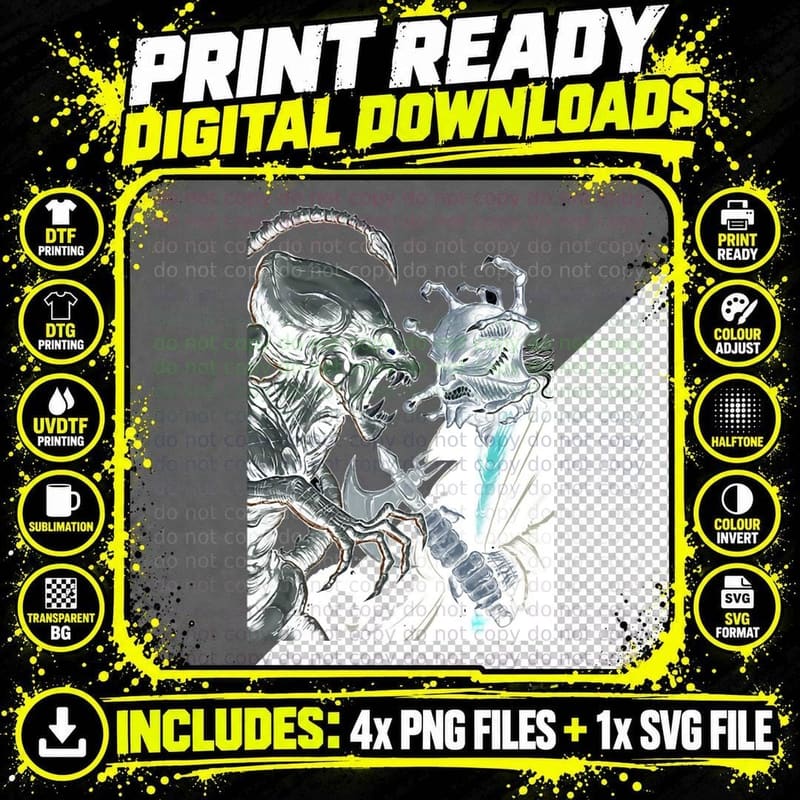Pumpkinhead vs Jeepers Creepers T-Shirt Png SVG Digital Bundle