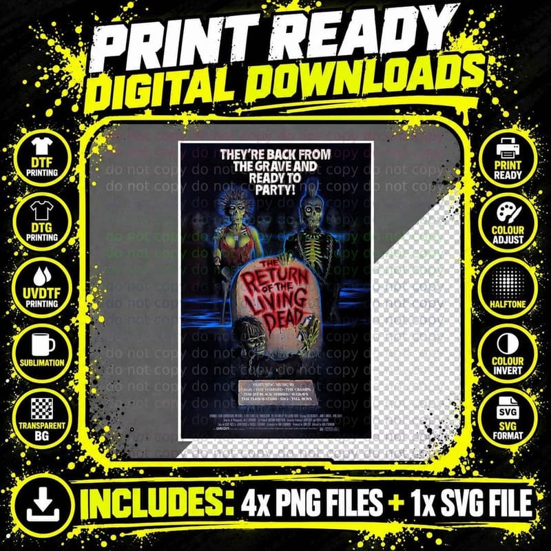 Return of the Living Dead T-Shirt Png SVG Digital Bundle