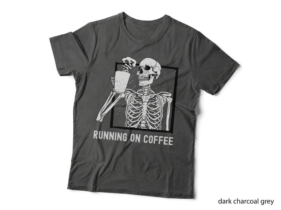 Running on Coffee Halloween Skeleton Coffee Lover T-Shirt