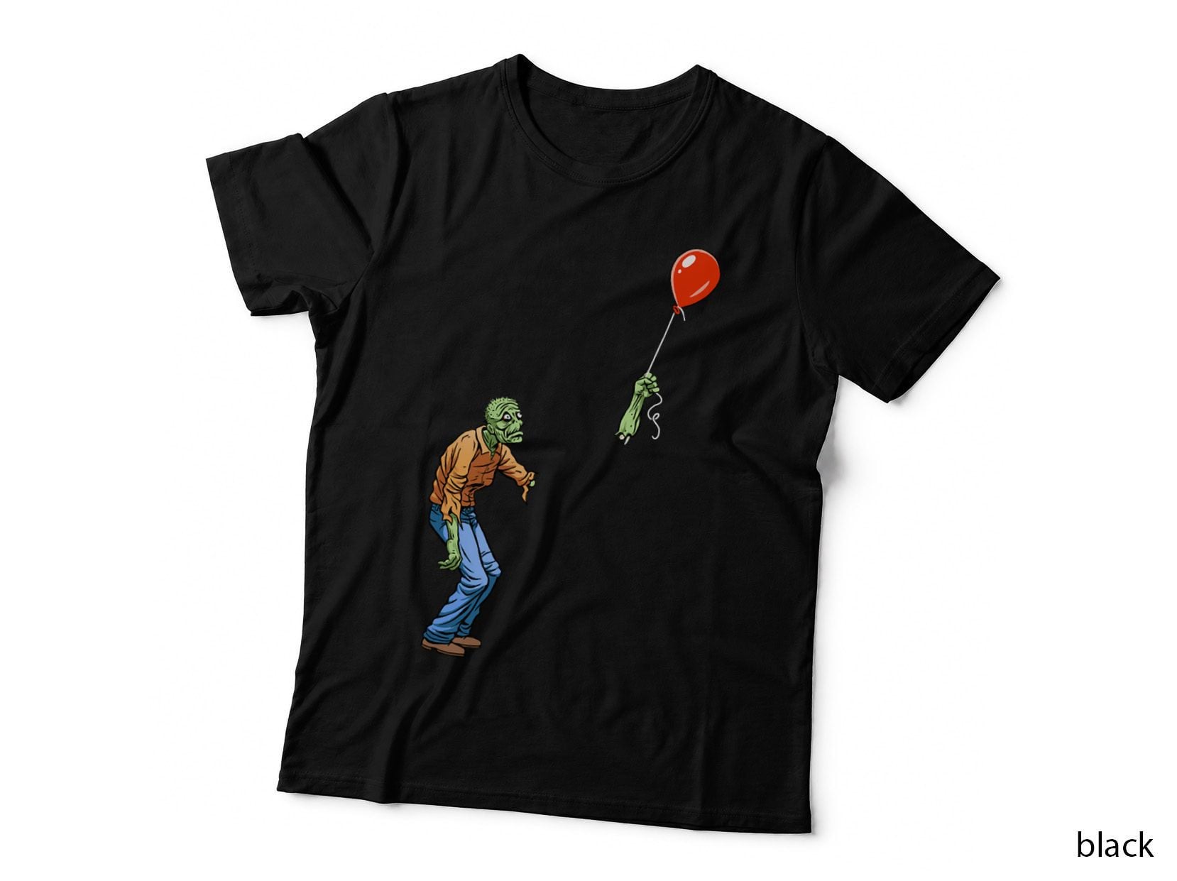Sad Zombie on Dark T-Shirt