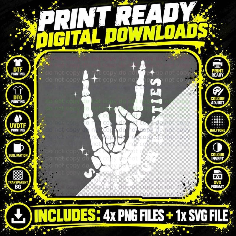 Shit Show Bestie Funny Hand Skeleton T-Shirt Png SVG Digital Bundle