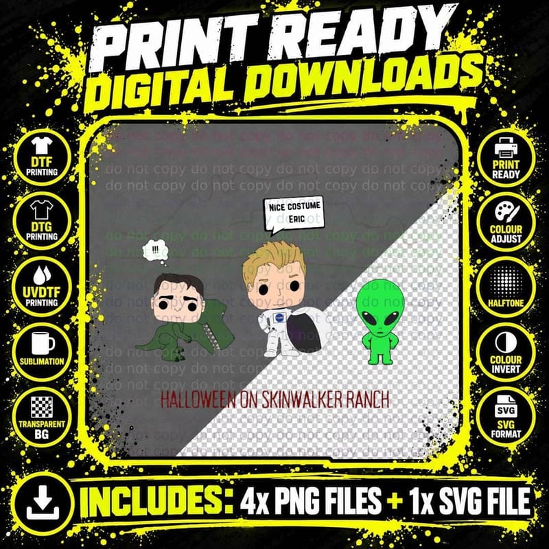 Skinwalker Halloween Party T-Shirt Png SVG Digital Bundle