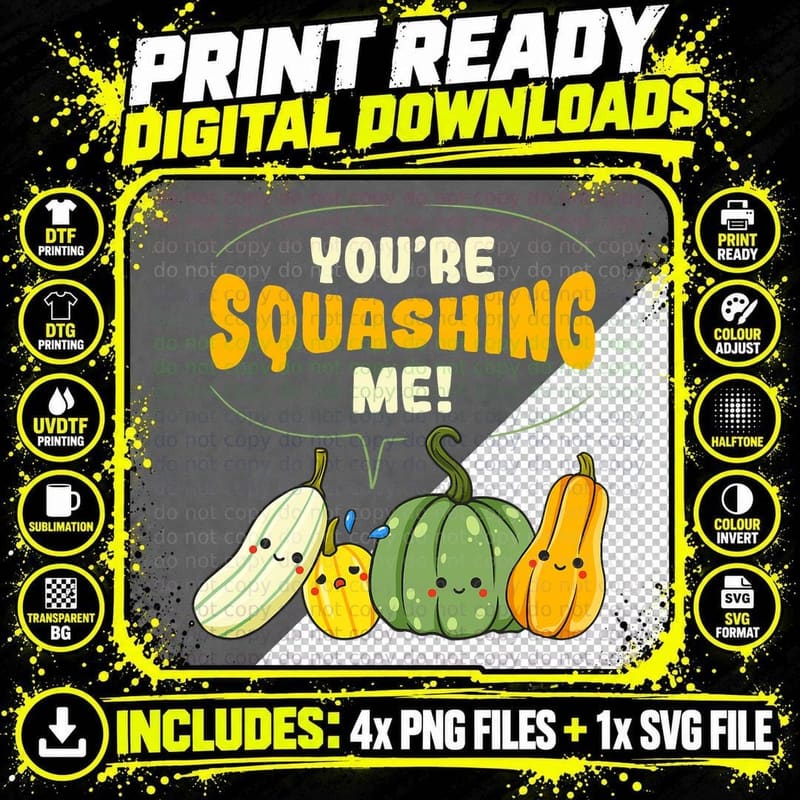 Squash Vegetable Gourds Vegetarian Vegan Pumpkin Png SVG Digital Bundle