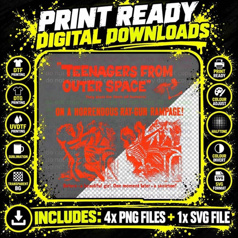 Teenagers from Outer Space T-Shirt Png SVG Digital Bundle