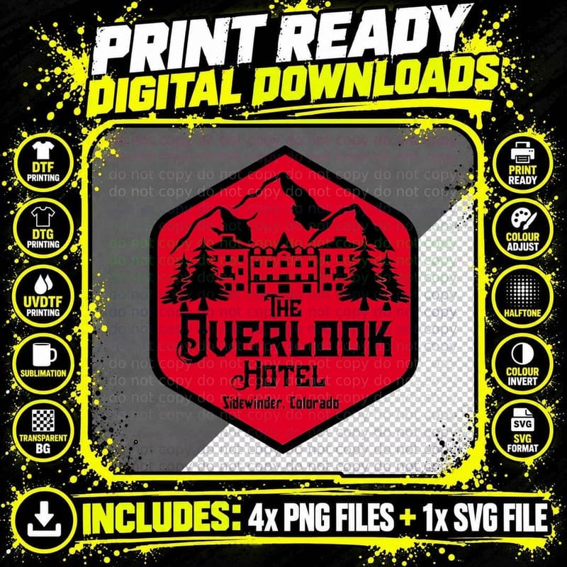 The Overlook Hotel T-Shirt Png SVG Digital Bundle