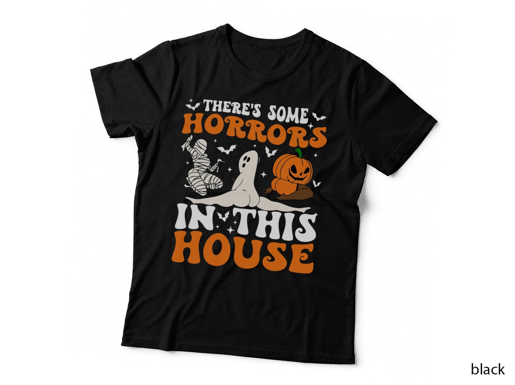 There's Some Horrors in This House Ghost Pumpkin Halloween T-Shirt