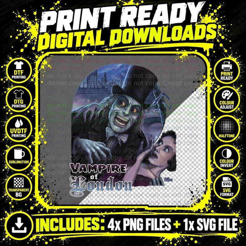 Vampire of London T-Shirt Png SVG Digital Bundle