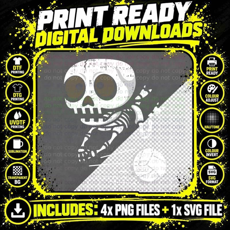 Volleyball Skeleton Halloween Costume Funny Skull Sport Png SVG Digital Bundle