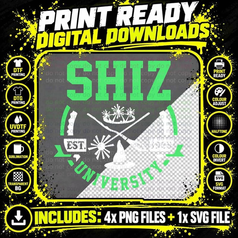 Wicked Witch. Shiz University. T-Shirt Png SVG Digital Bundle