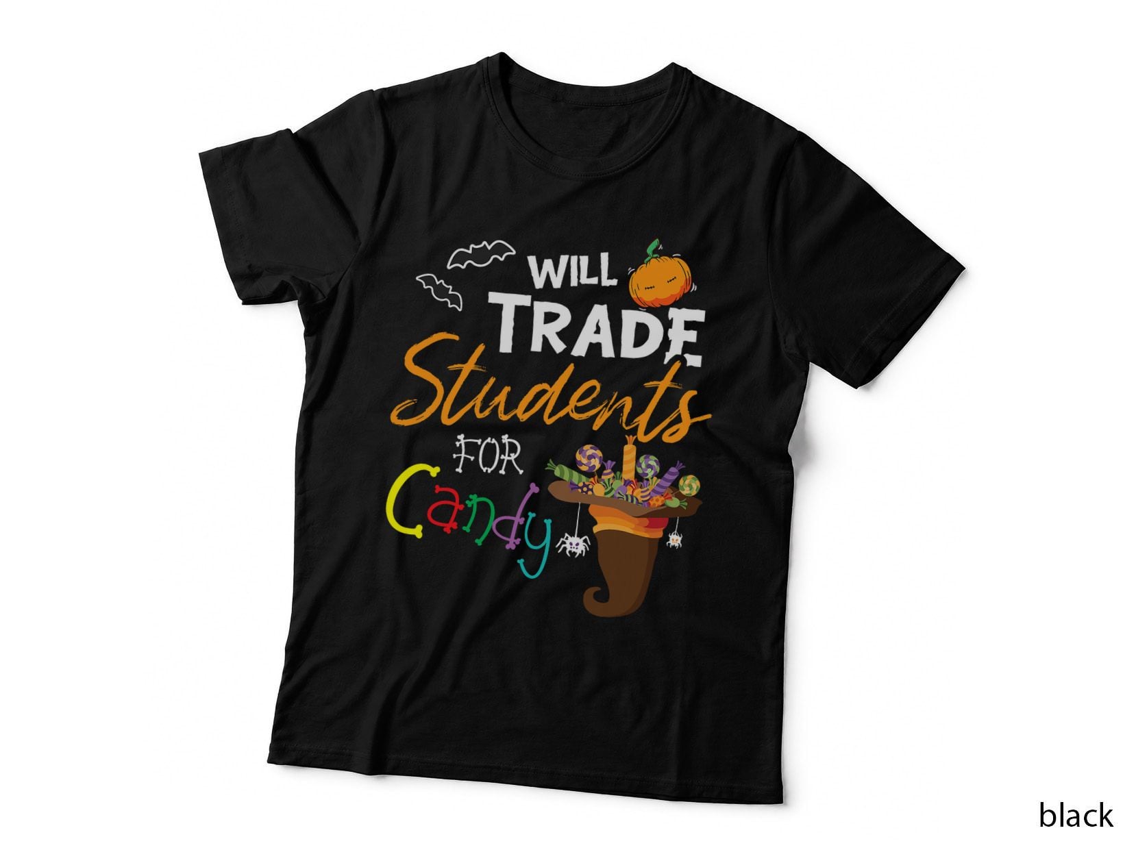 Will Trade Students for Candy Halloween Costume Teacher T-Shirt