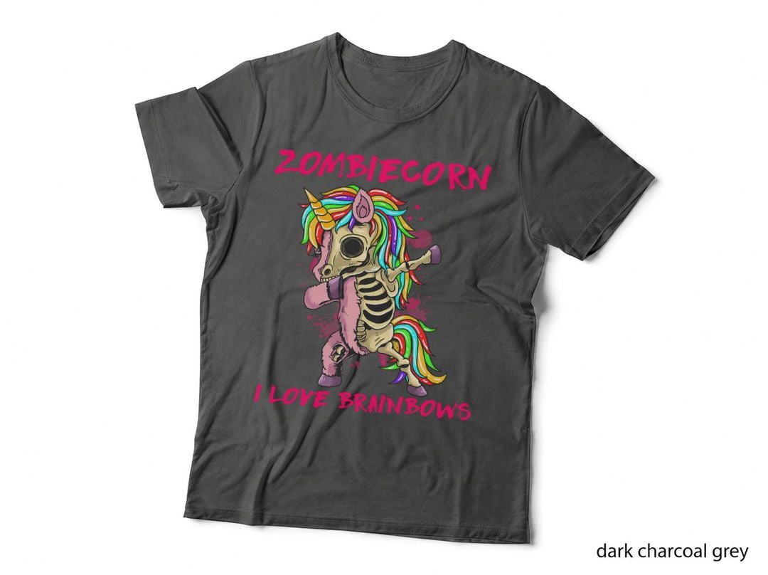 Zombiecorn I Love Brainbows Zombie Halloween Unicorn Lovers T-Shirt