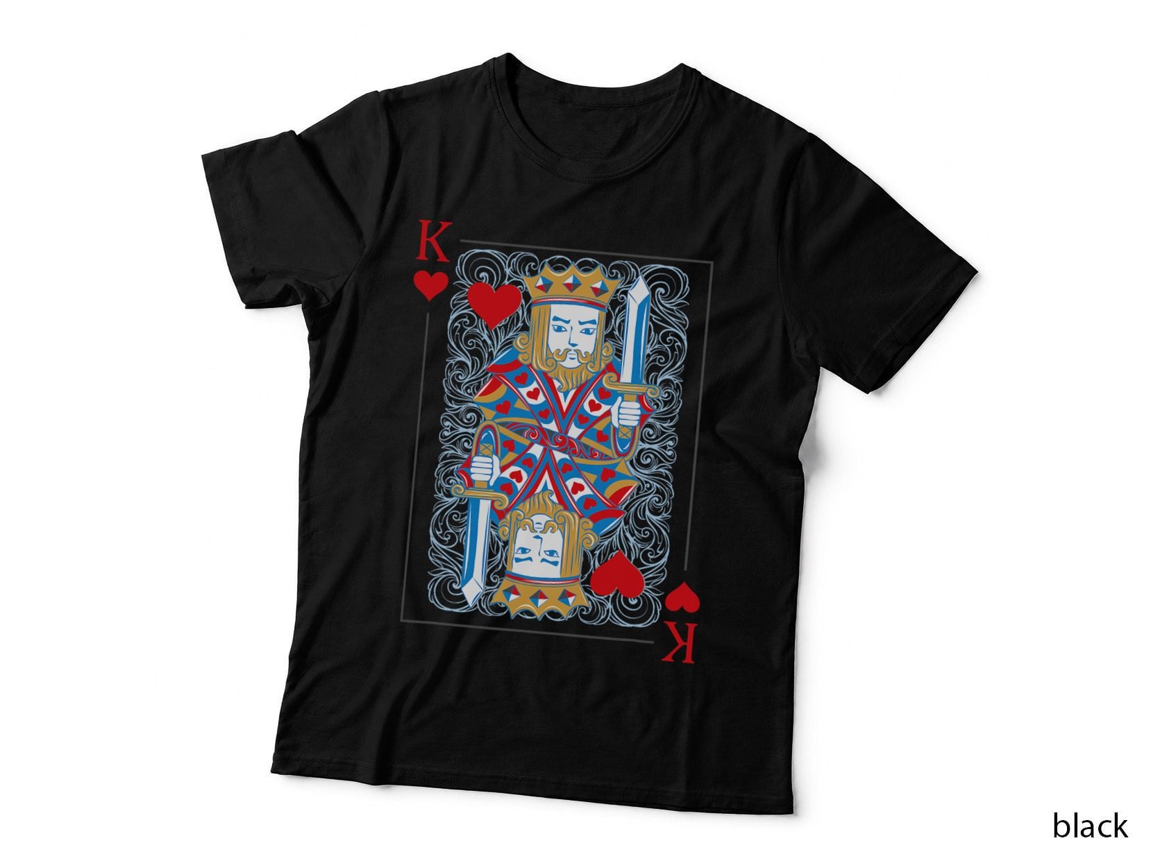 1 Of 2 King and Queen Matching Poker T Shirts for Couples T-Shirt