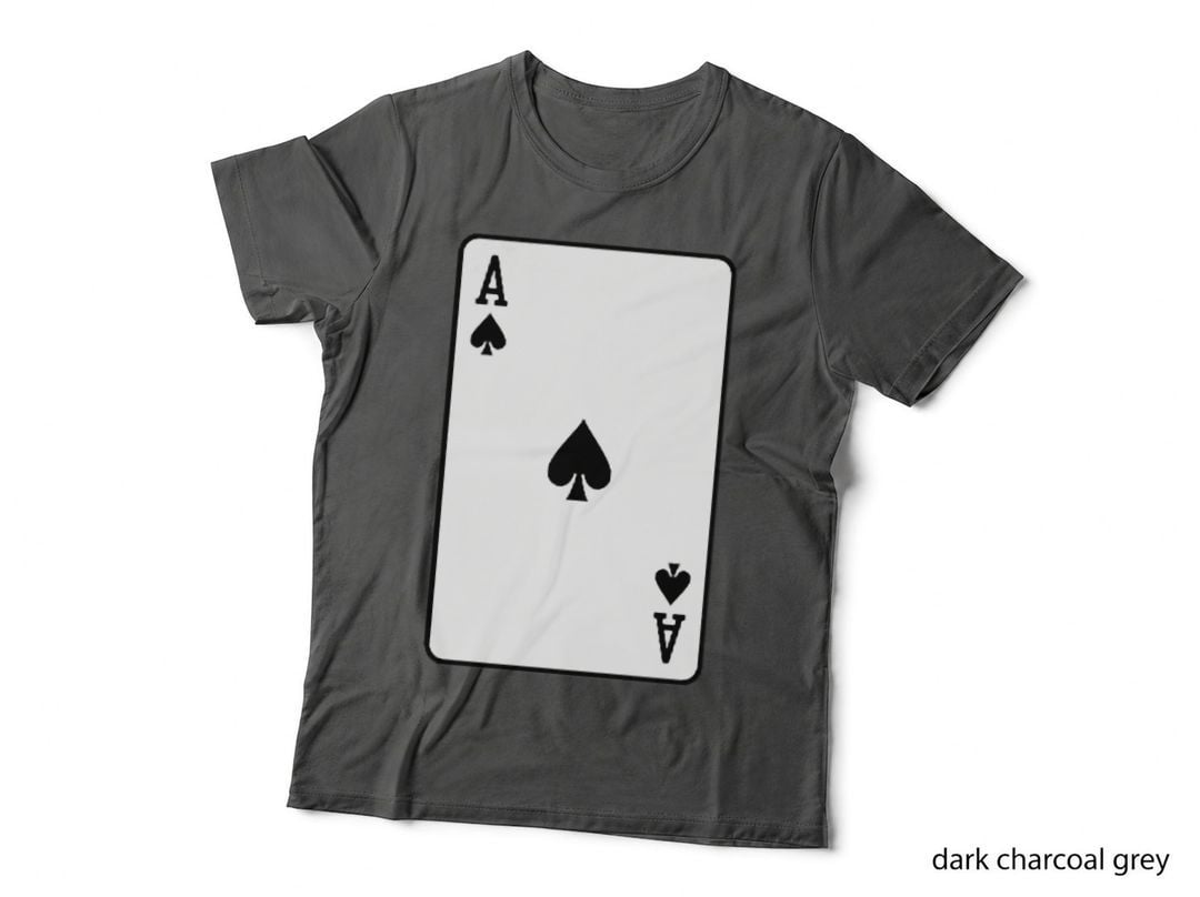 ACE OF Spades Playing CARD POKER Blackjack Solitaire T-Shirt