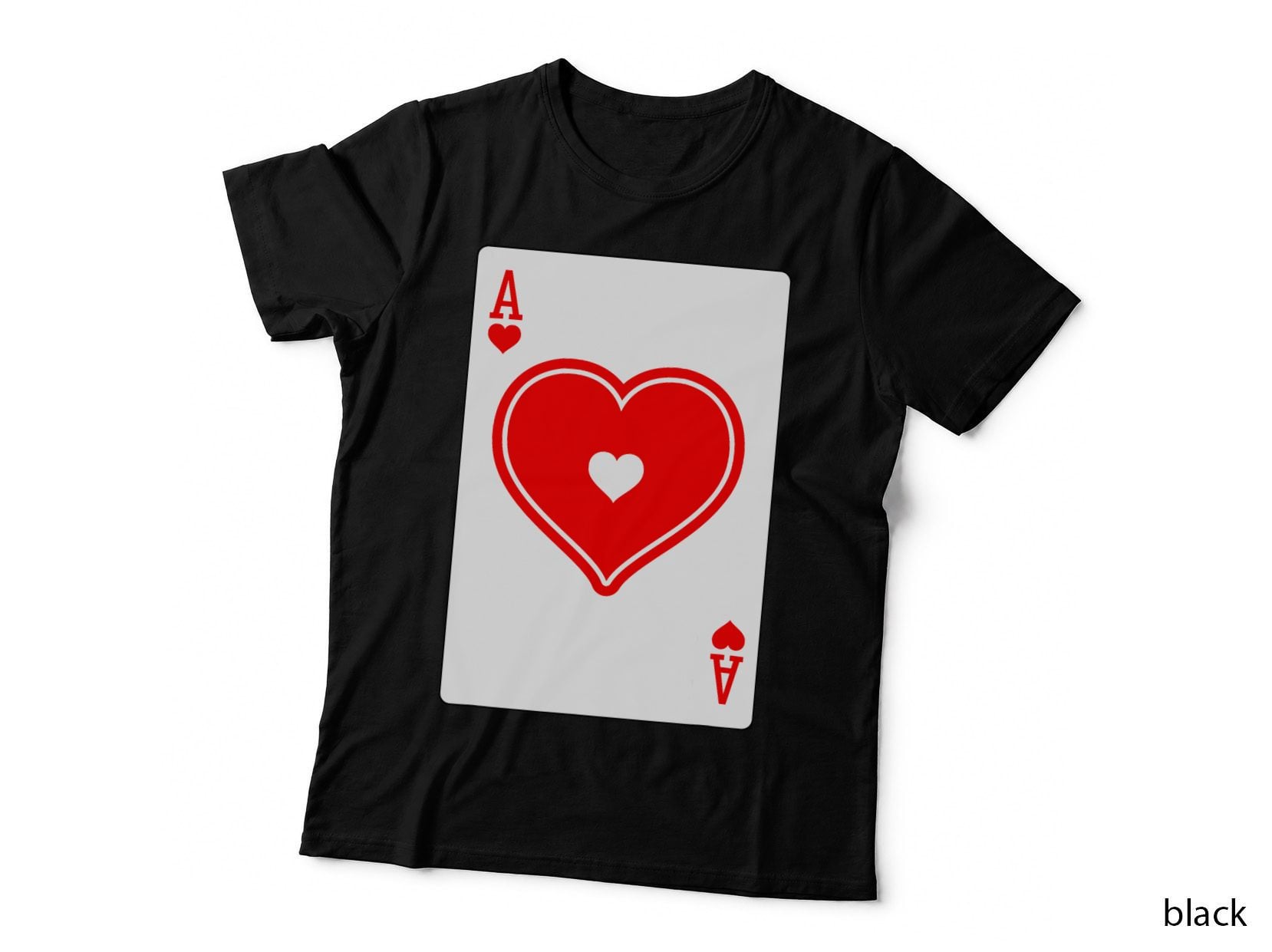 Ace of Hearts Poker Card Games Playing Cards Black Jack T-Shirt