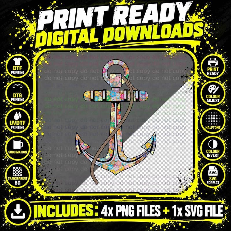 Anchor for Women as Captains on the Boat While Sailing Png SVG Digital Bundle