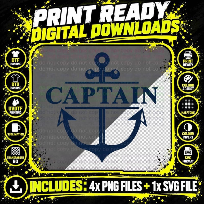 Captain & First Mate Matching Set Pontoon Boat Sailing Png SVG Digital Bundle