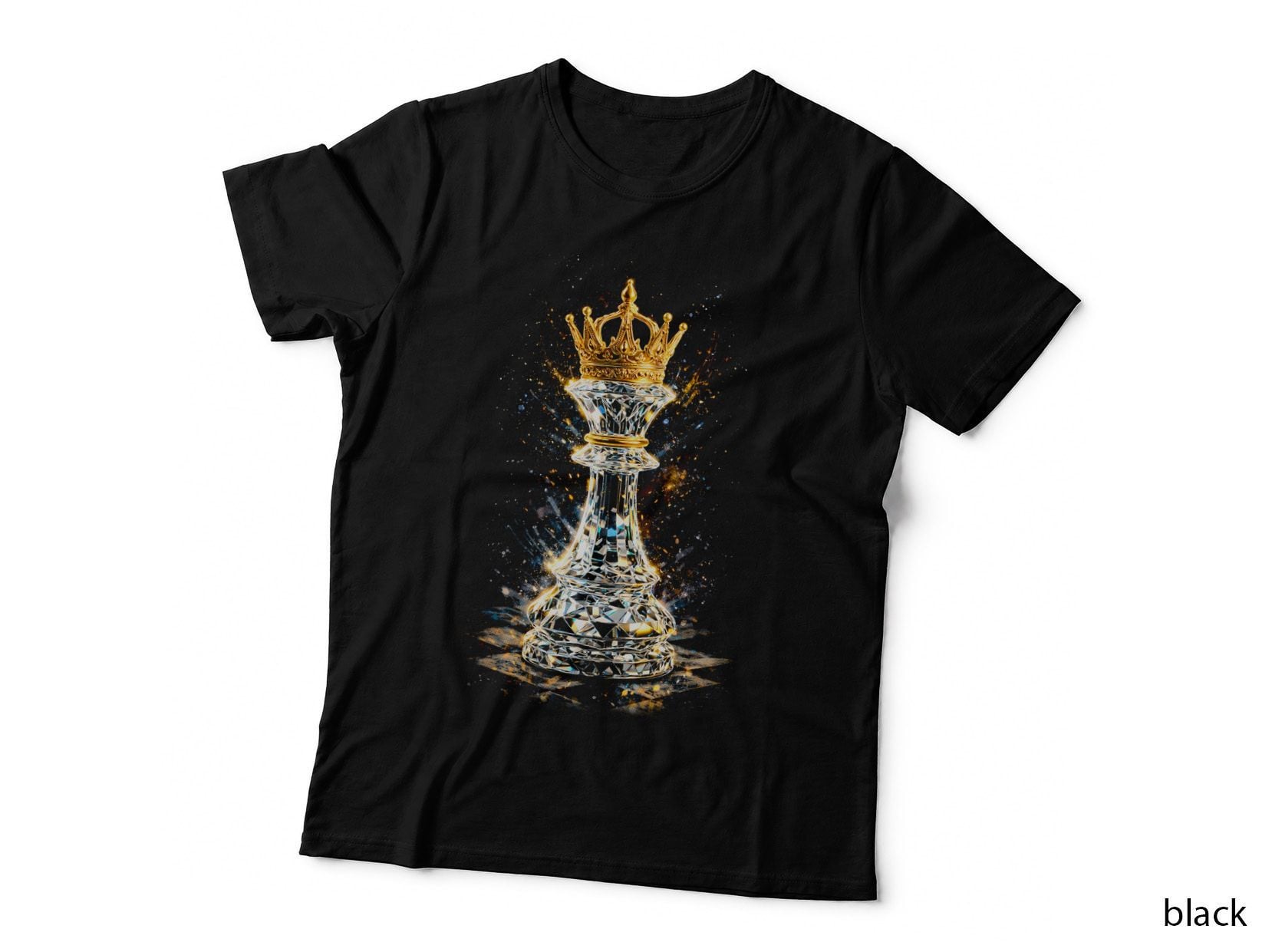 Diamond Chess King T-Shirt, Halftone Old Money Luxury Graphic Tee