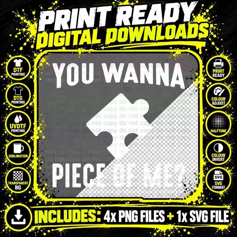 Jigsaw Puzzle Master Puzzle King Queen You Wanna Piece Png SVG Digital Bundle
