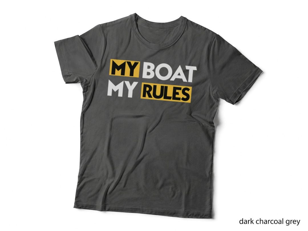 My Boat My Rules Sailboat Sail Boating Captain Sailing Yacht T-Shirt