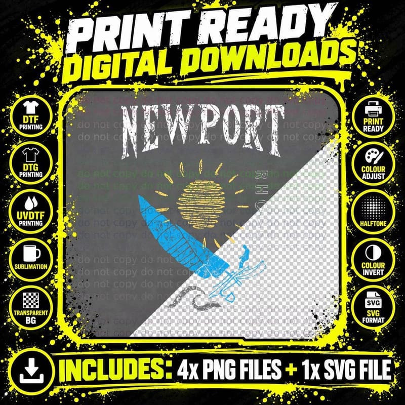 Newport Rhode Island Souvenir RI Sailing Boat Png SVG Digital Bundle