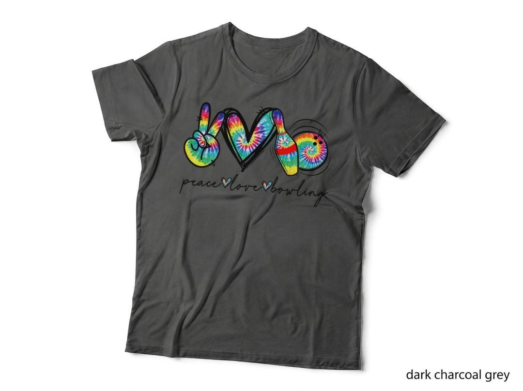 Peace Love Bowling Tie Dye Cute Bowling Lover T-Shirt