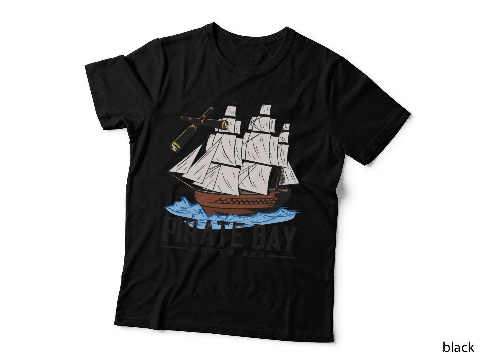 Pirate Bay Ship North Sea Sailboat Pirates Anchor T-Shirt
