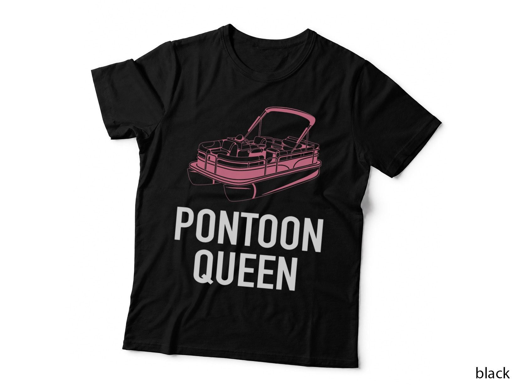 Pontoon Queen Tee for Women Sailing Pontooning Boating T-Shirt