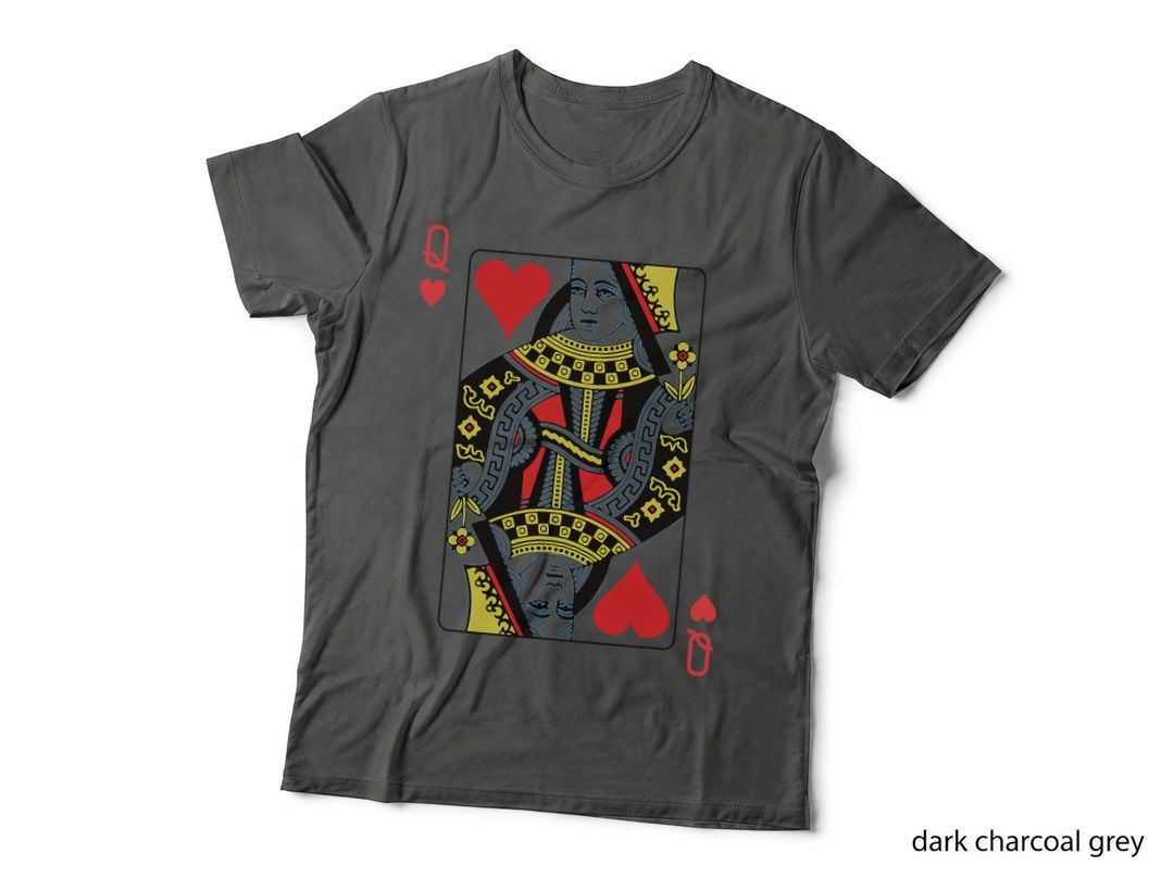 Queen of Hearts Playing Card Poker T-Shirt