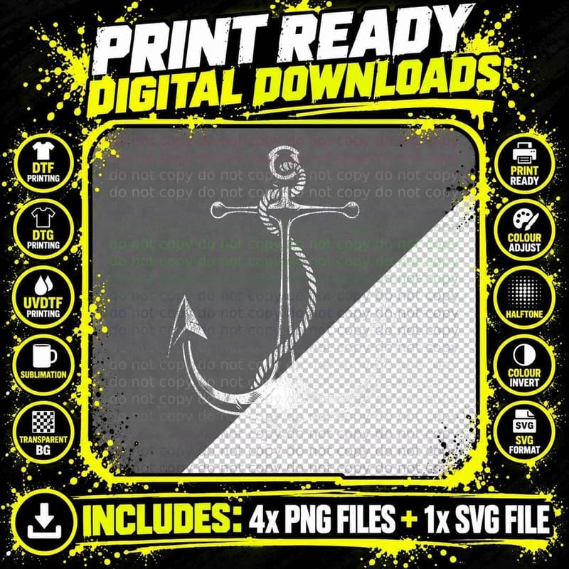 Sailboat Anchor Sailing T-Shirt, Nautical Theme Png SVG Digital Bundle