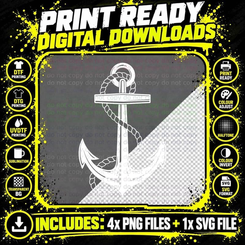 Sailor Costume Anchor Captain Sailing Men Women Children Png SVG Digital Bundle