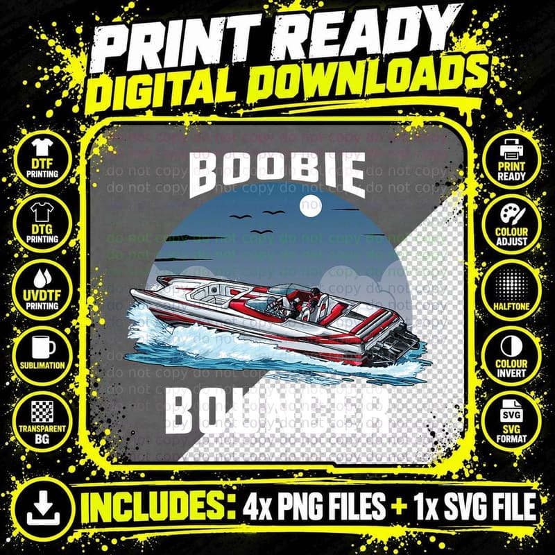 Speedboat Sailing T-Shirt, Patriotic Png SVG Digital Bundle