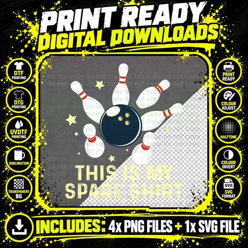 This Is My Spare Shirt Bowling T-Shirt Png SVG Digital Bundle