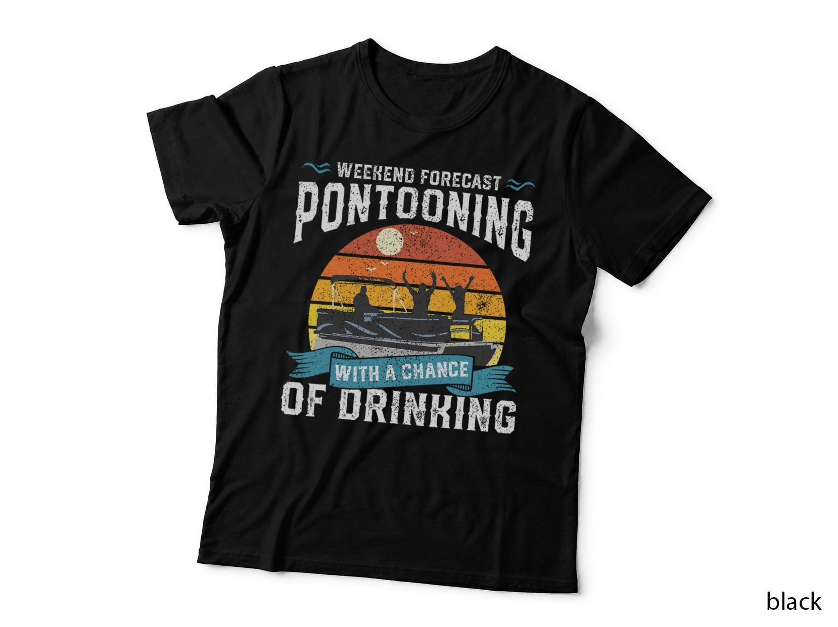 Weekend Forecast Pontooning Drinking Pontoon Boating Gift T-Shirt