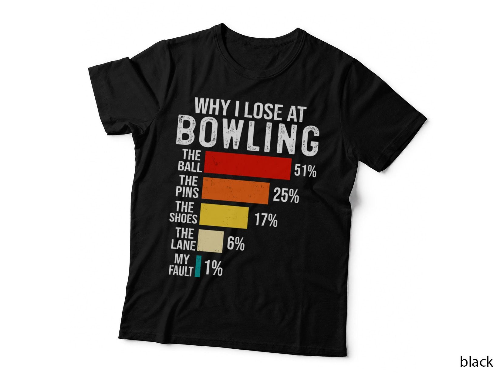 Why I Lose at Bowling T-Shirt, Bowling Lane Analysis Graphic Tee
