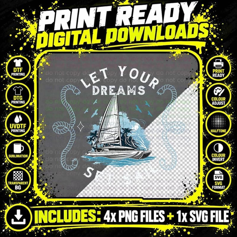 Yachting Sailinger Sailing-Yacht-Sailor Quote Png SVG Digital Bundle