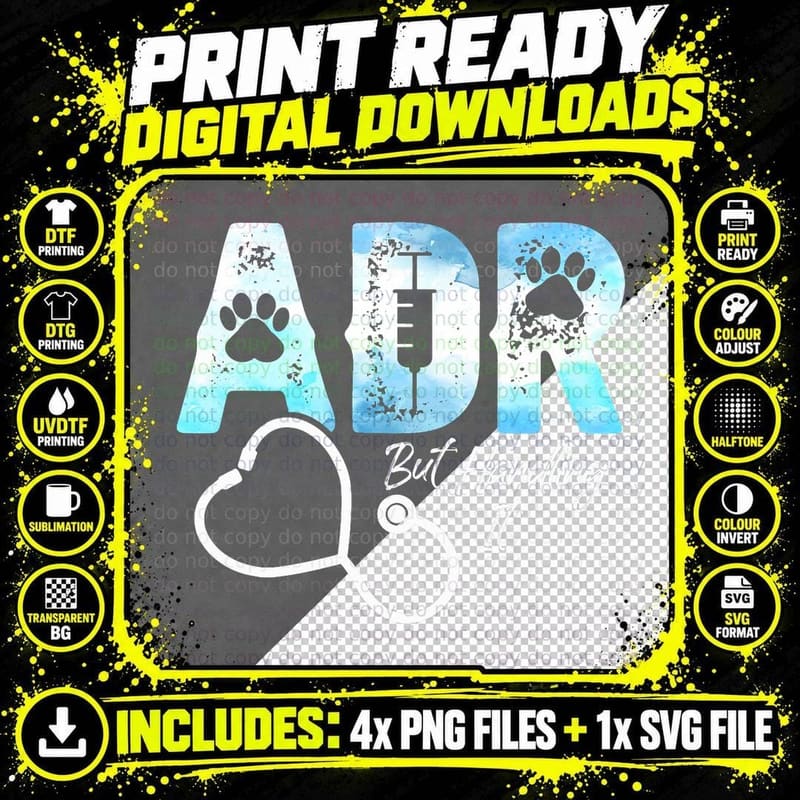Adr but Handling It Funny Veterinary Veterinarian Vet Png SVG Digital Bundle