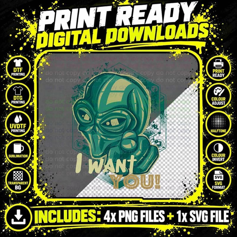 Alien Abduction Egyptian Pyramids Ancient UFO Funny Png SVG Digital Bundle