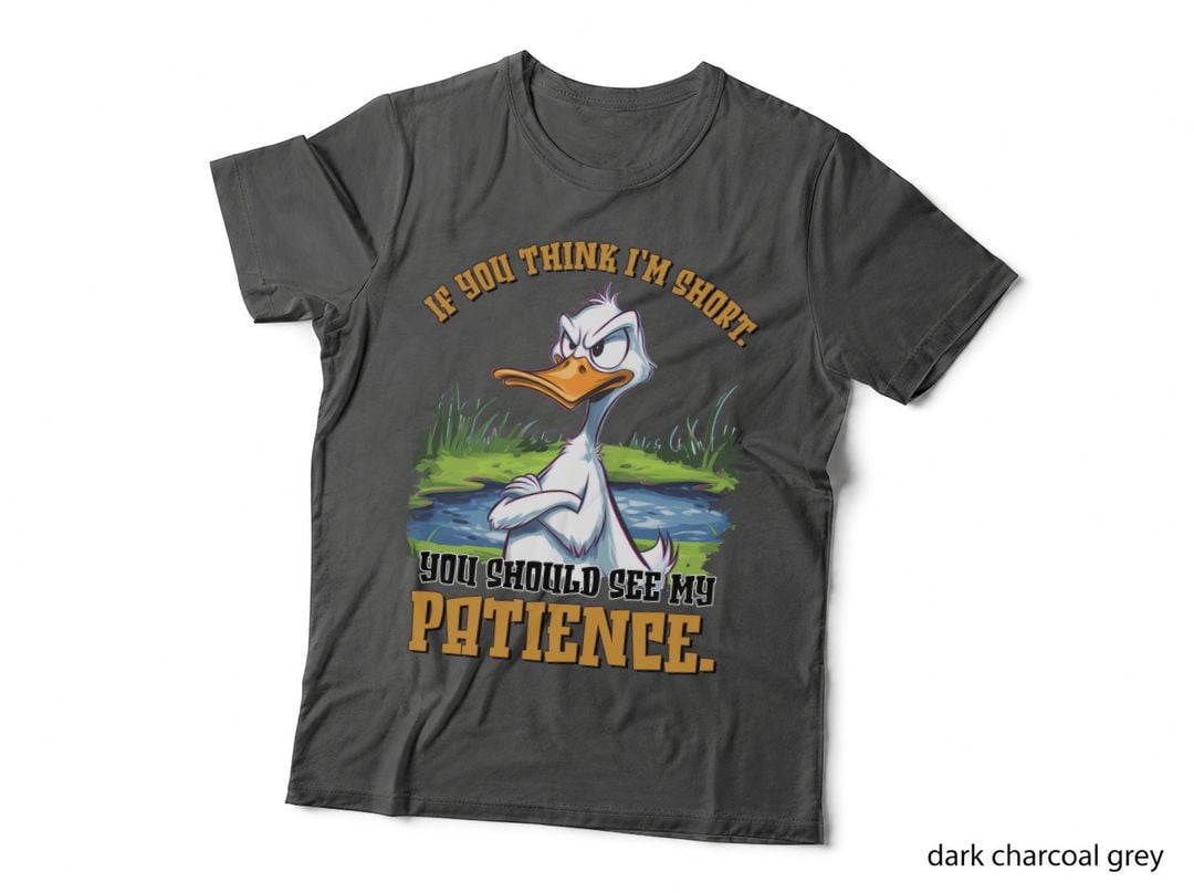 Angry Duck Long Neck T-Shirt, Funny Sarcastic Graphic Tee