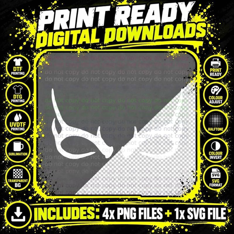 Antler Silhouette T-Shirt, Trendy Graphic Tee Png SVG Digital Bundle