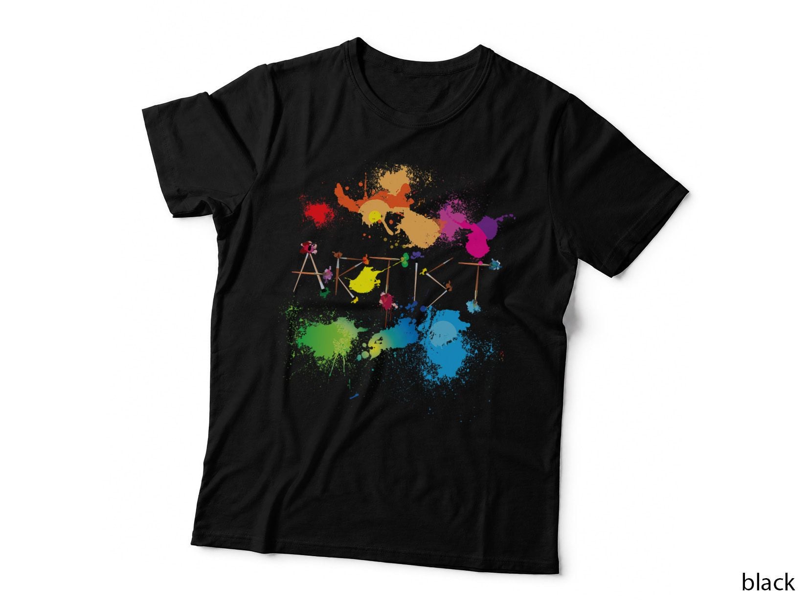 Artist Messy Painters Funny Paint Splatter Art, Painter Gift T-Shirt