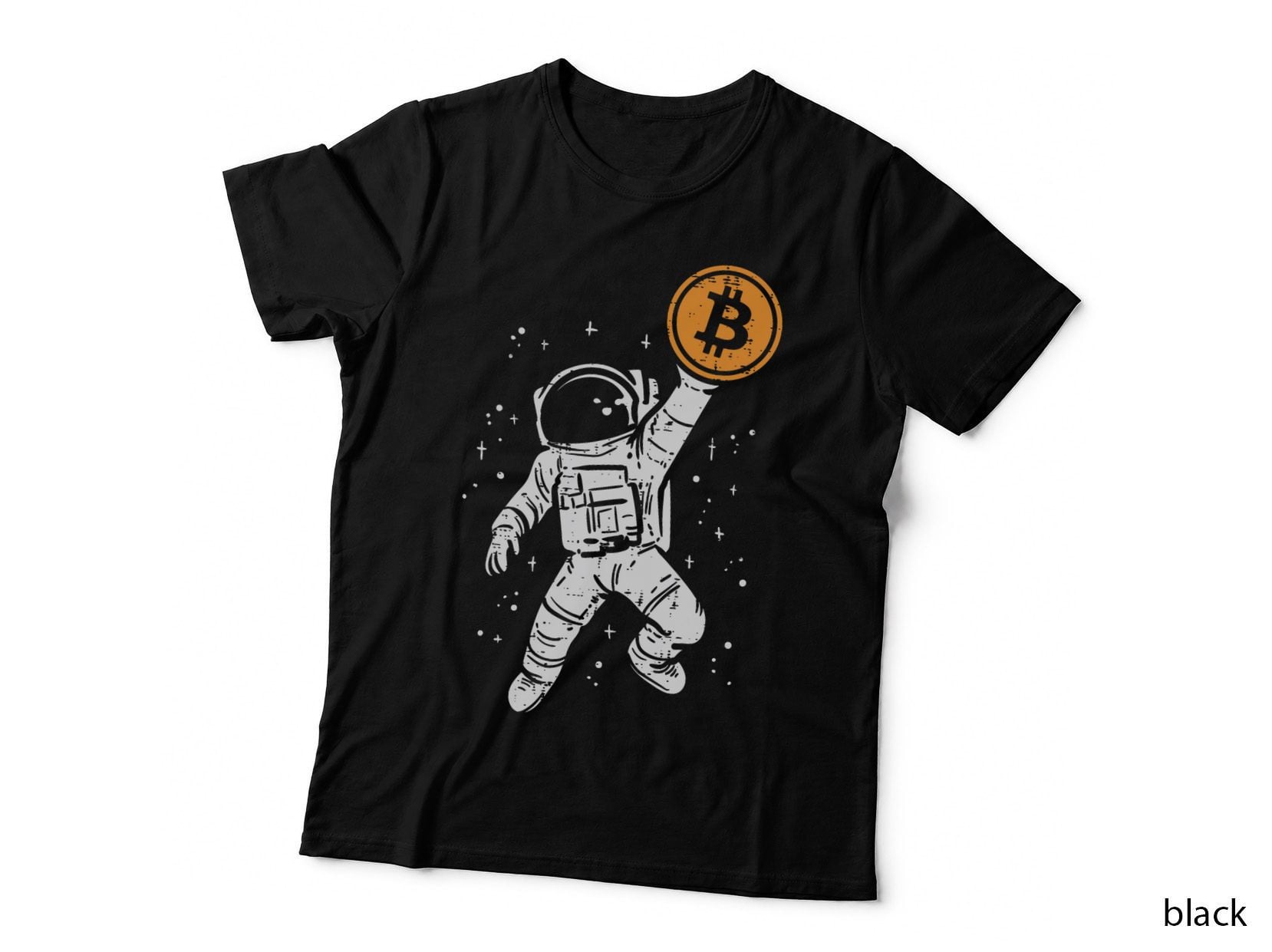 Astronaut Bitcoin Moon Funny Crypto Cryptocurrency Men Women T-Shirt