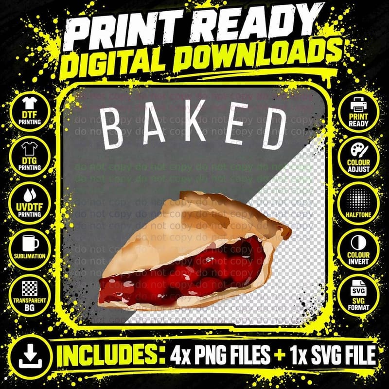 Baked Like Cherry Pie Apple Funny Girls Meme, Humor Png SVG Digital Bundle