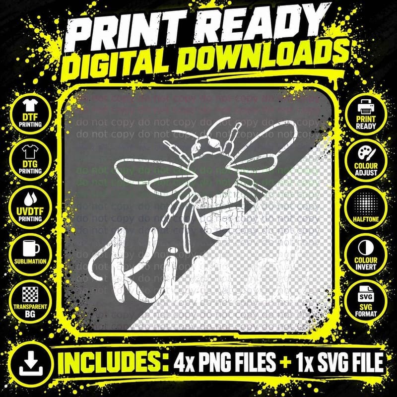 Bee Kind Funny Orange Unity Kindness Anti Bullying Png SVG Digital Bundle