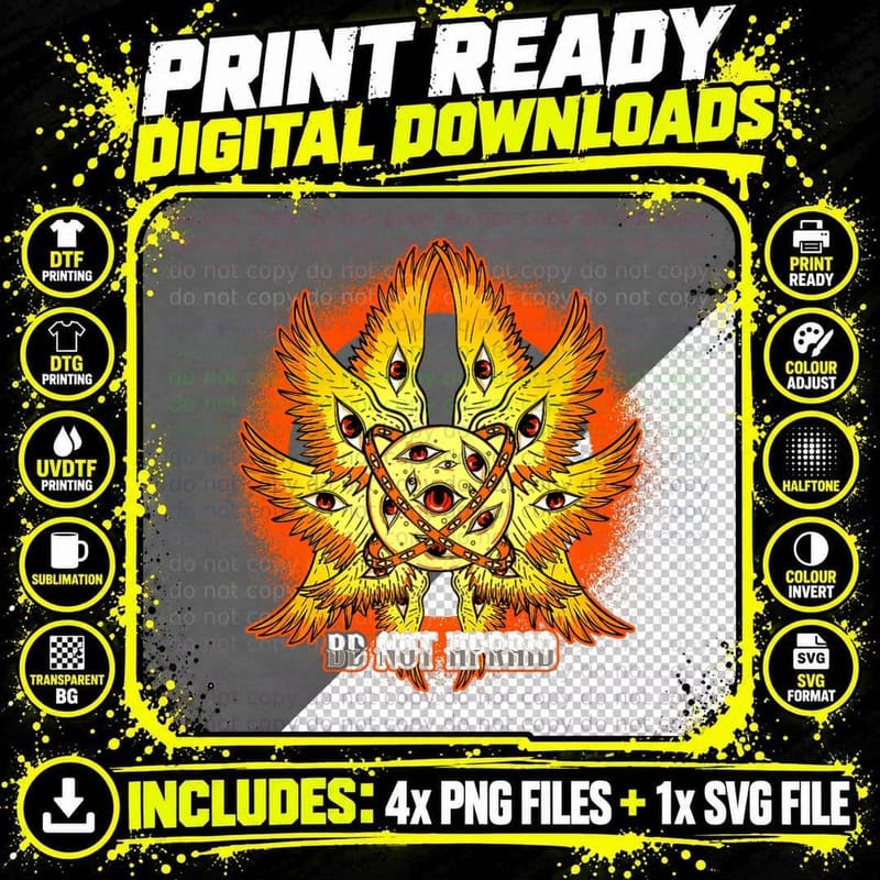 Biblically Accurate Angel Meme Ophanim Be Not Afraid Png SVG Digital Bundle