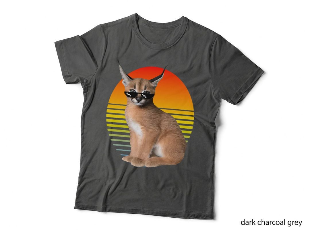Big Floppa Meme Caracal, Funny Animal, Internet Humor, Men's T-Shirt